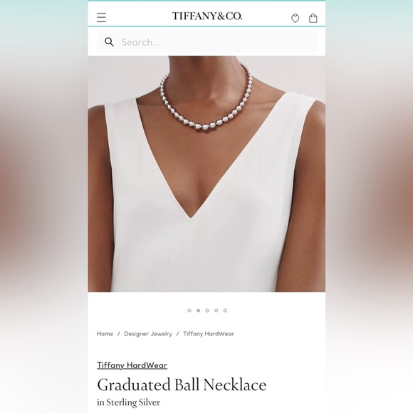 Tiffany & Co. HardWear Graduated Ball Sterling Silver Necklace 16.25” - Picture 8 of 8
